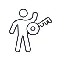 successful icon. .Editable stroke.linear style sign for use web design,logo.Symbol illustration. vector