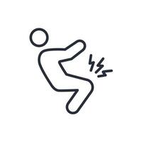Pain icon. .Editable stroke.linear style sign for use web design,logo.Symbol illustration. vector