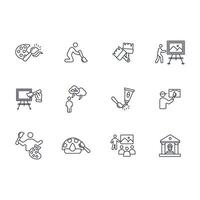 Painting icon set...Editable stroke.linear style sign for use web design,logo.Symbol illustration. vector