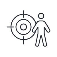 aim icon. .Editable stroke.linear style sign for use web design,logo.Symbol illustration. vector
