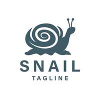 Snail Logo Design in Silhouette Shape, reflects the slow impression and is inspired by Nature and Animals. This simple illustration is suitable for products, brands or design inspiration. vector