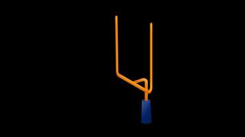 Goalpost Strike Loop Animation On Alpha video