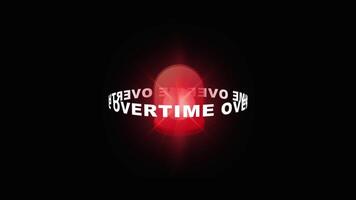 Flat loop animation of the red siren flashes to signal overtime in American football video