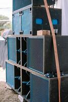 Large sound systems neatly arranged so nice photo