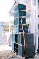 Large sound systems neatly arranged so nice tot photo