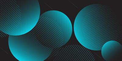 Abstract bright blue background with simple circles overlapping with layered black space design. Eps10 vector