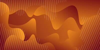 Modern abstract orange wave background with colorful bright gradient. Simple background design. Eps10 vector