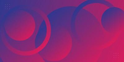 Dynamic and abstract purple and pink gradient illustration background with 3D look and simple circle pattern. Cool design. Eps10 vector