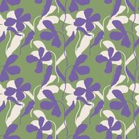 Seamless pattern with simple flower silhouettes.Endless floral ornament for fabric, invitations, wrapping paper, cards and other materials. vector