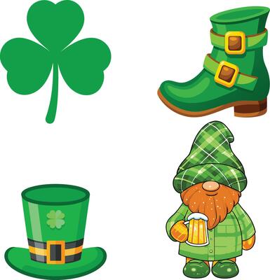 traditional St. Patrick's Day elements illustration