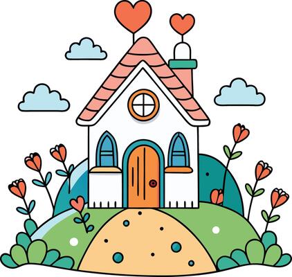 Colorful cartoon house