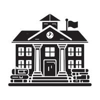 School Silhouette Illustrations for Fun and Engaging Learning vector