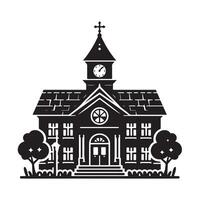 School Silhouette Vectors for Custom Educational Merchandise