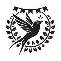 Download Indigo Bunting Silhouette Illustrations for Custom Graphics vector