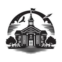 School Silhouette Vectors for Custom Design and Branding