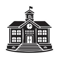 Stylized School Silhouette Illustrations for Academic Innovation vector
