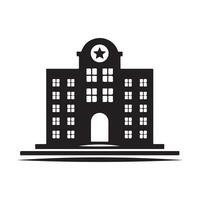 Minimalist Hotel Silhouette Illustrations for Creative Concepts vector