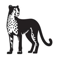 Leopard Silhouette Illustrations for Logos, Icons, and Print Designs vector