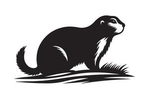 Creative Prairie Dog Silhouette Illustrations for Unique Art Projects vector