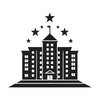 Hotel Silhouette Illustrations for Map Icons and Navigation Graphics vector