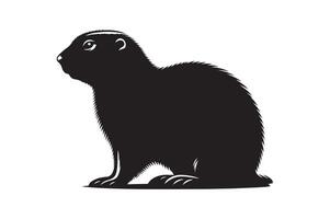 Prairie Dog Silhouettes Ideal for Wildlife and Animal-Themed Graphics vector