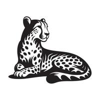 Leopard Silhouette Illustrations for Custom Gifts and Personalized Art vector