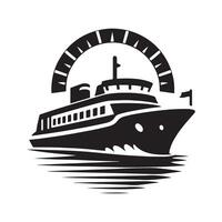 Ferry Silhouette Vectors for Digital Media and Web Design
