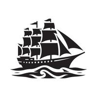 Download Ship Silhouette Illustrations for Craft Projects vector