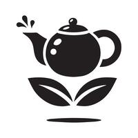 Tea Pot Silhouette Illustrations for Custom Tea Packaging and Branding vector