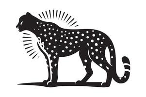 Leopard Silhouette Illustrations for Safari, Adventure, and Travel Graphics vector