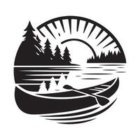 Canoe Silhouette Illustrations for Eco-Friendly Campaigns and Events vector
