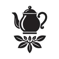 Premium Tea Pot Silhouette Illustrations for Packaging and Labels vector