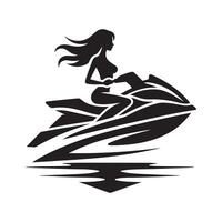 Creative Jet Ski Silhouette Illustrations for Dynamic Visual Content vector