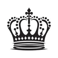 Stylish Monarchy Crown Silhouette for Brochure Art vector
