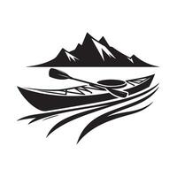 Kayak Silhouette Vectors for Active Lifestyle and Adventure Advertising