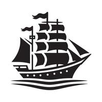 High-Resolution Ship Silhouette Illustrations for Creative Branding vector