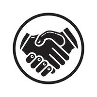 Handshake Silhouette Illustrations for Corporate and Networking Events vector