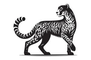 Leopard Silhouette Illustrations for Bold Fashion Graphics and Prints vector