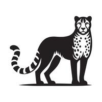 Leopard Silhouette Illustrations for Jungle and Rainforest Themed Designs vector