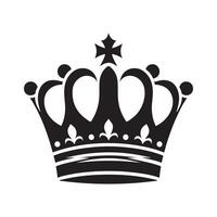 Fancy Crown Silhouette for Art and Craft Projects vector