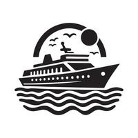 Maritime-Themed Ferry Silhouette Illustrations for Unique Projects vector