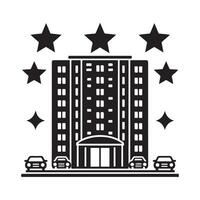 Hotel Silhouette Illustrations for Tourism and Destination Ads vector