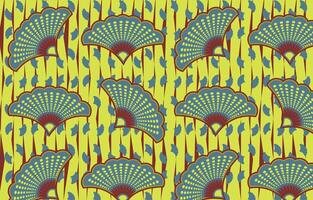 green and lime african wax print vector