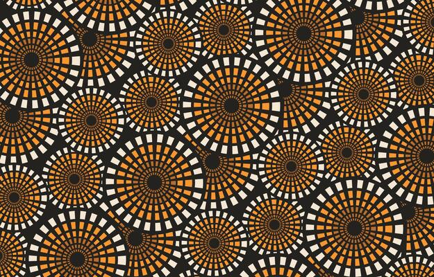 circle polka dot pattern in african style