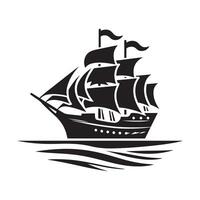 Custom Ship Silhouette Vectors for Educational Graphics