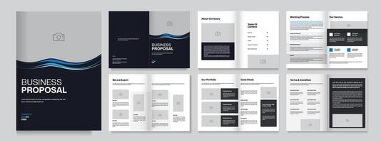 Professional Business proposal design template layout vector