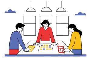 Collaborative Teamwork People Planning Project Strategy Meeting vector