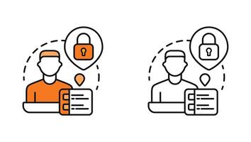 a customer safeguarding his data, Isolated on white background, illustration vector