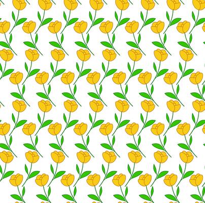 illustration of yellow flowers roses seamless pattern. graphic line illustration on transparent background