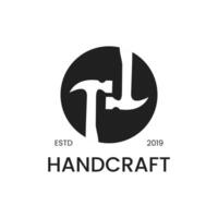 Handcraft logo design stock image. vector